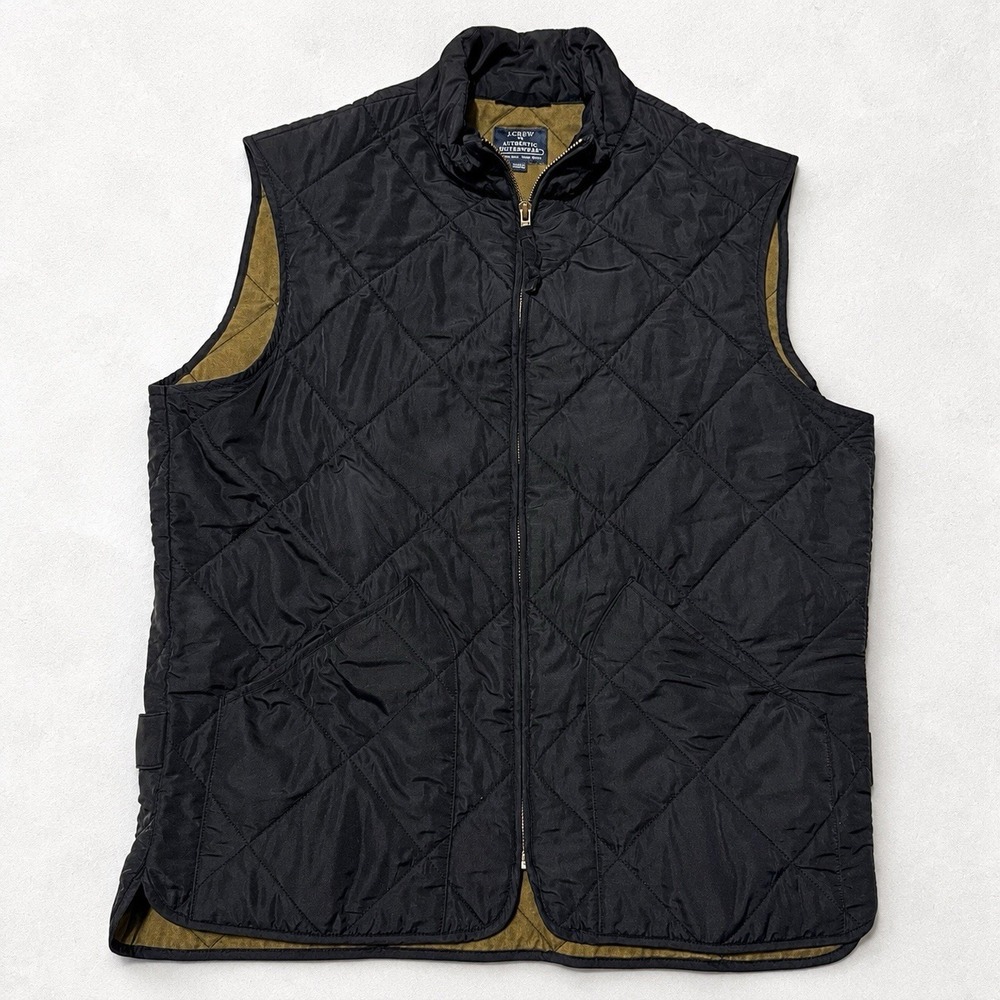 Old Money Prep Gorpcore JCrew Walker Diamond Quilted‎ Puffer Vest Mens Medium